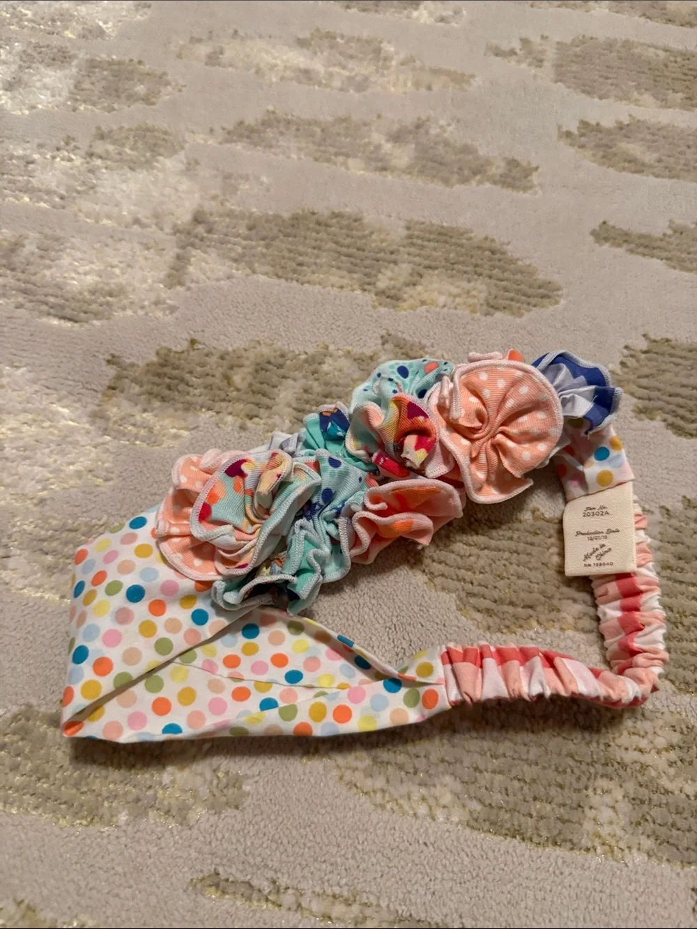 Matilda Jane Friends Forever Kids Multicolor Floral & Polka Dot Fabric Headband